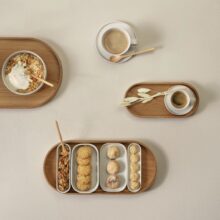 Ovalus medinis padėklas 23 x 11 cm