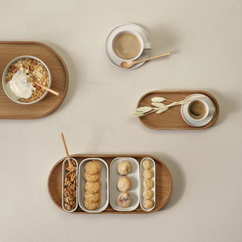 Ovalus medinis padėklas 23 x 11 cm