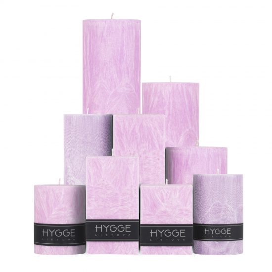 Šviesiai rožinės kvepiančios žvakės