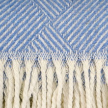 Šviesiai mėlynas medvilninis pledas