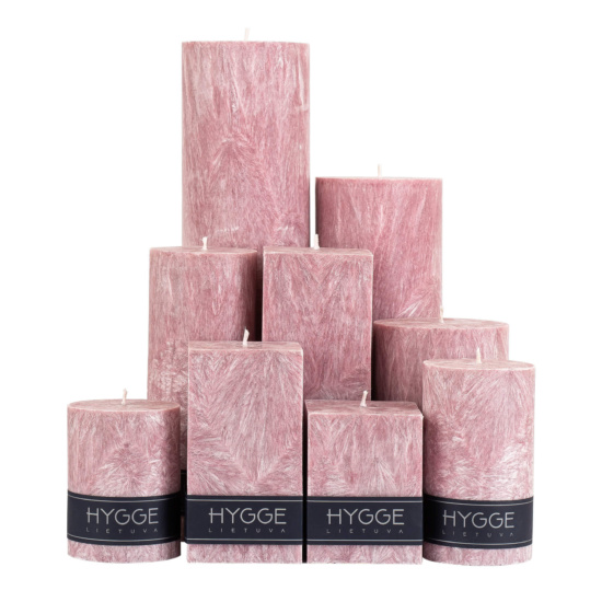 Alyvų spalvos palmių vaško žvakės Alyvų spalvos palmių vaško žvakės