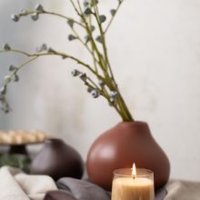 Kvepianti sojų vaško žvakė "Amber"