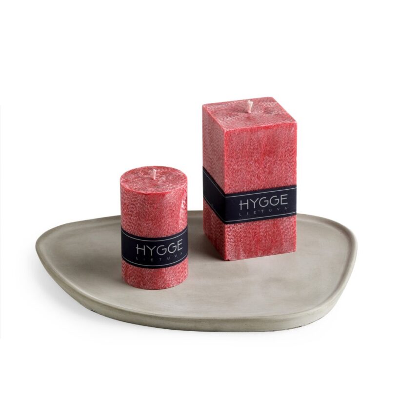 Rankų darbo pilkas betono padėklas