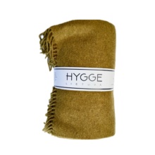 Garstyčių spalvos merino vilnos pledas